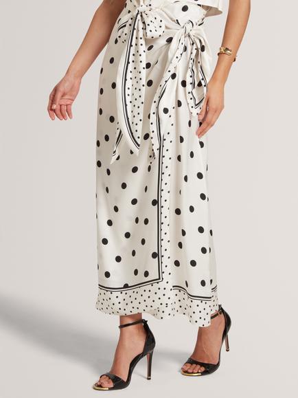 Ted Baker Albbaa Polka Dot Midi Skirt, Ivory, Ivory