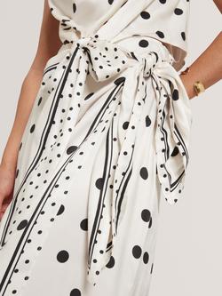 Ted Baker Albbaa Polka Dot Midi Skirt, Ivory - view 2, Ivory