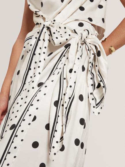 Ted Baker Albbaa Polka Dot Midi Skirt, Ivory - view 2, Ivory