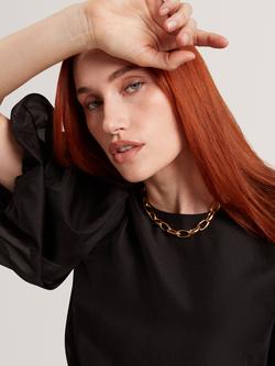 Ted Baker Marve Organza Top, Black - view 2, Black