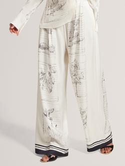 Ted Baker Busca Printed Trousers, Ivory - view 2, Ivory