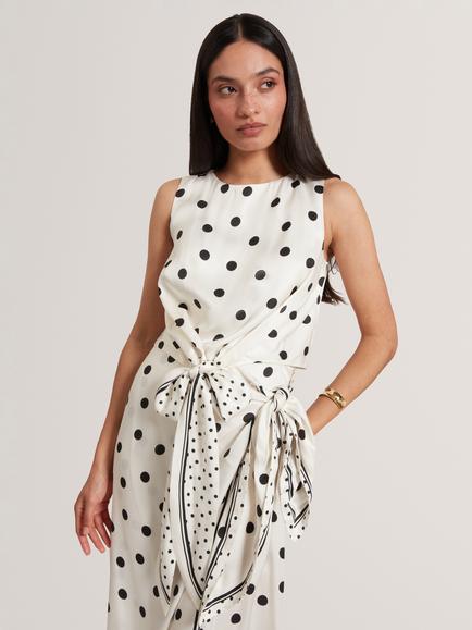 Ted Baker Veiraa Sleevelss Top, Ivory, Ivory