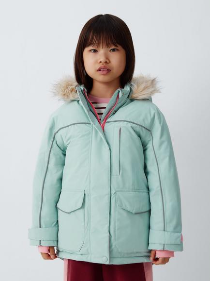 John Lewis Kids' Waterproof Hooded Parka Coat, Blue, Blue