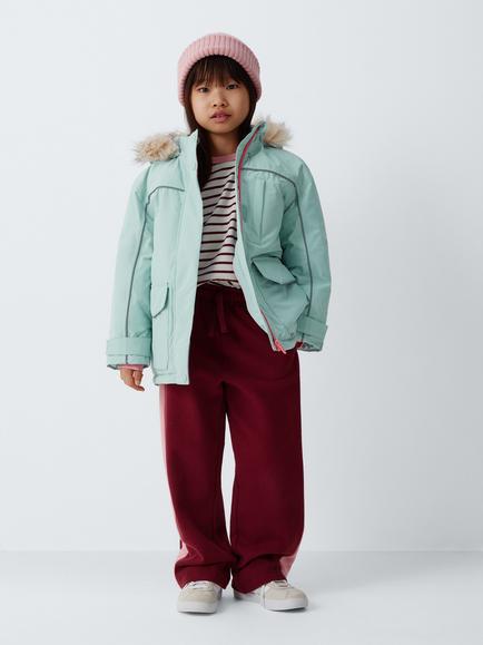 John Lewis Kids' Waterproof Hooded Parka Coat, Blue - view 2, Blue