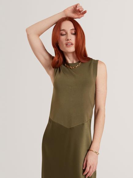 ted baker olive green dress Ted Baker Gabie Tie Waist One Shoulder Dress, Khaki