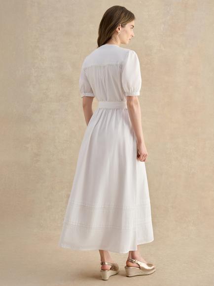 Hobbs Thandie Cotton Dress, White - view 2, White
