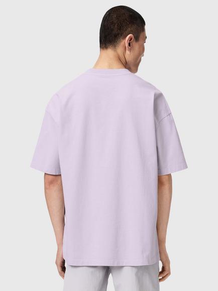 AllSaints Xander Cotton Loose Fit T-Shirt, Parma Purple - view 2, Parma Purple