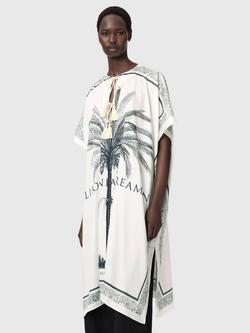AllSaints Tess Palm Tree Kaftan, Carala Ecru White, Carala Ecru White