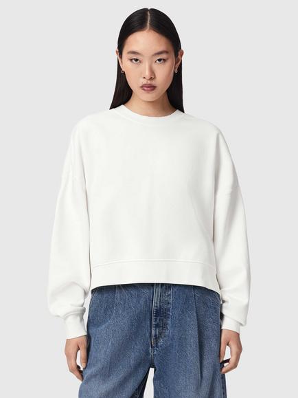 AllSaints Esme Lace Back Sweatshirt, Ecru White, Ecru White
