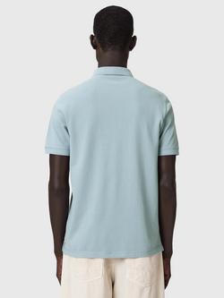 AllSaints Reform Short Sleeve Polo Shirt, Salton Blue - view 2, Salton Blue