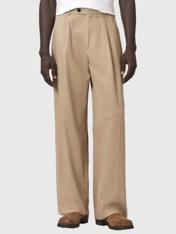 AllSaints Midas Regular Length Wide Leg Chinos, Dune Brown, Dune Brown