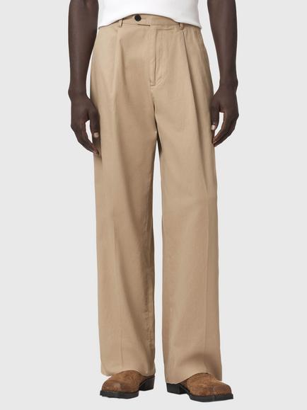 AllSaints Midas Regular Length Wide Leg Chinos, Dune Brown, Dune Brown