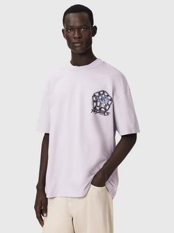 AllSaints Affix Oversized Fit Graphic T-Shirt, Parma Purple, Parma Purple