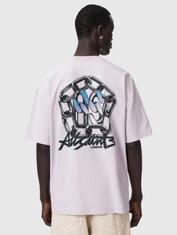 AllSaints Affix Oversized Fit Graphic T-Shirt, Parma Purple - view 2, Parma Purple