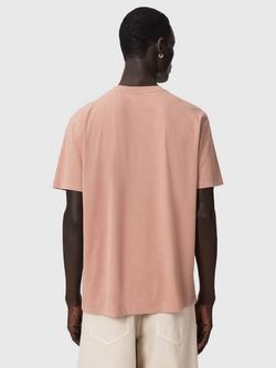 AllSaints Saka Regular Fit Cotton T-Shirt, Sunbaked Pink - view 2, Sunbaked Pink