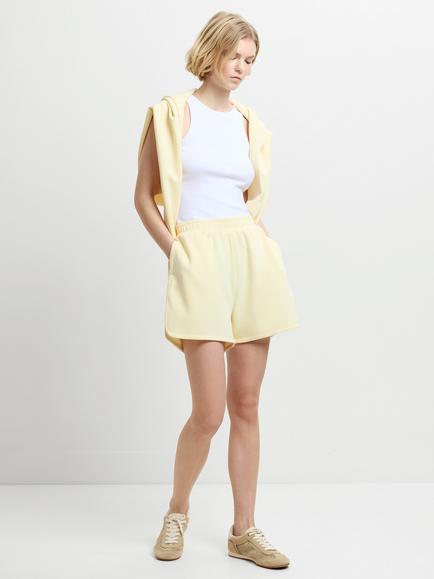 French Connection Wren Jogger Shorts, Mellow Yellow, Mellow Yellow