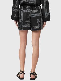 AllSaints Lettie Abstract Regular Trousers, Black - view 2, Black