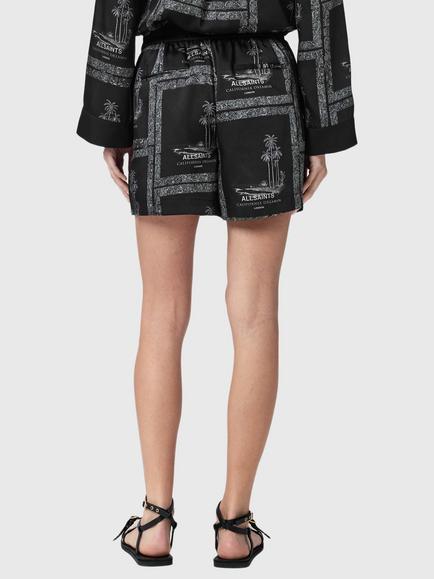 AllSaints Lettie Abstract Regular Trousers, Black - view 2, Black
