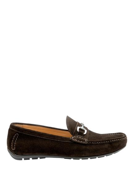 Loake Hawthorn Driving Suede Loafers, Dark Brown