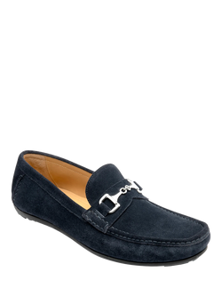 Loake Hawthorn Driving Suede Loafers - view 2, Navy