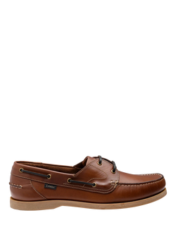 Loake Padstow Leather Boat Shoes, Brown, Brown