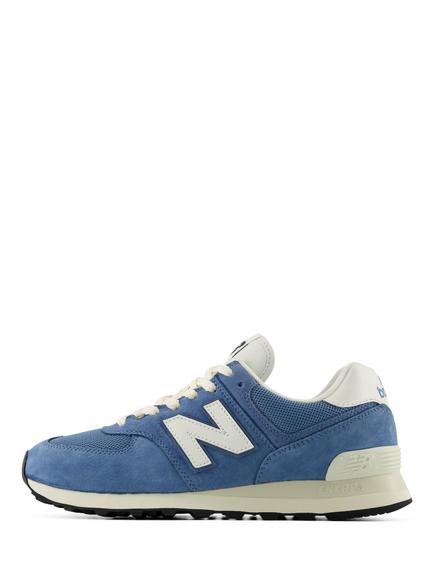 New Balance 574 Lace Up Trainers, Heron Blue - view 2, Heron Blue