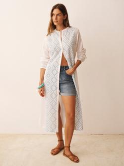 NRBY X BOYD Cherie Linen and Cotton Blend Dress, White, White