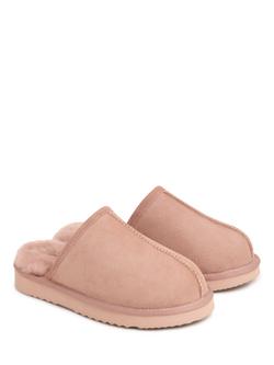 Celtic & Co. Sheepskin Mule Slippers - view 2, Dusky Pink