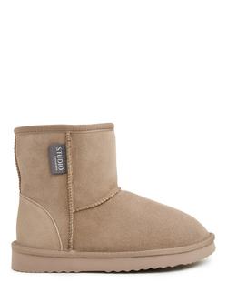 Celtic & Co. Sheepskin Bootee Slippers, Taupe