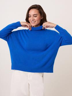 Celtic & Co. Roll Neck Slouchy Jumper, Cobalt