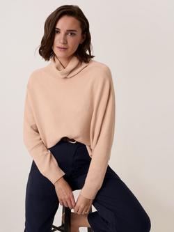 Celtic & Co. Roll Neck Slouchy Jumper, Peony