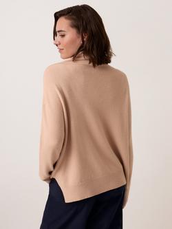 Celtic & Co. Roll Neck Slouchy Jumper - view 2, Peony