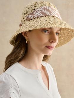 Hobbs Everly Straw Hat, Natural Tan - view 2, Natural Tan