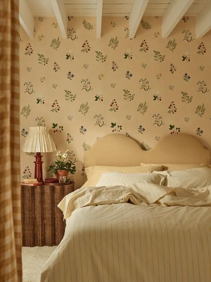 Piglet in Bed Slumber Stripe Washed Cotton Bedding - view 2, Butter Yellow