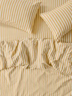 Piglet in Bed Pembroke Stripe Linen Blend Bedding, Honey/Cream