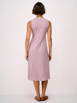 Crew Clothing Alyssa Floral Jersey Dress containing LENZING™ ECOVERO™ Viscose, Pink/Multi - view 2, Pink/Multi