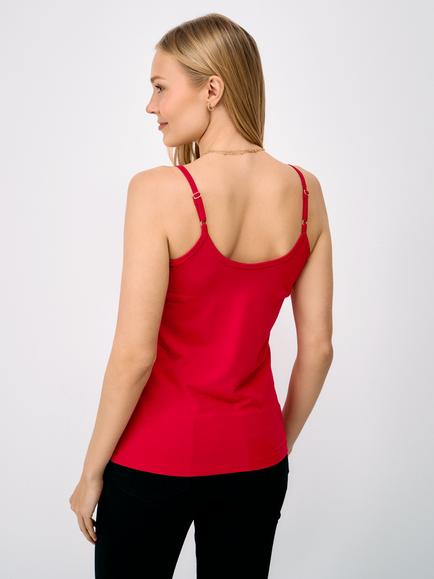 Crew Clothing Cami Top, Bright Red - view 2, Bright Red