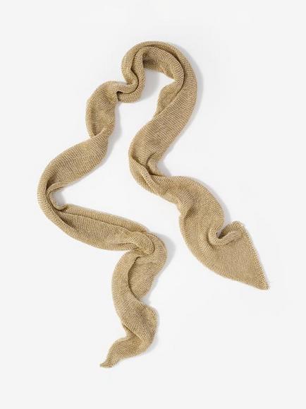 Mint Velvet Metallic Skinny Scarf, Gold, Gold