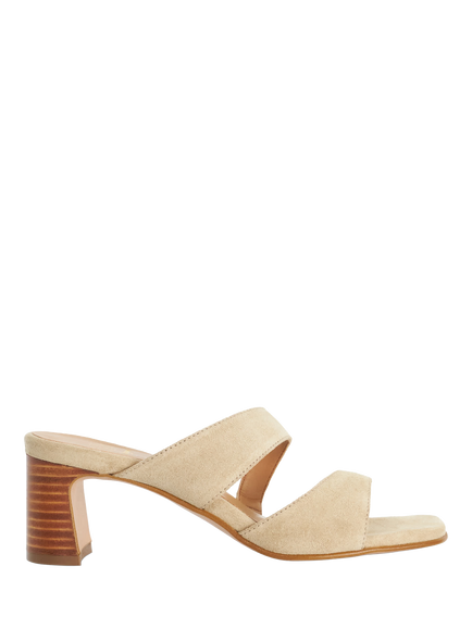 Dune London Jaeda Suede Mule Sandals, Sand, Sand