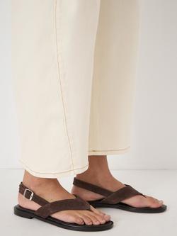 HUSH Zenya Suede Strappy Sandals, Dark Brown - view 2, Dark Brown