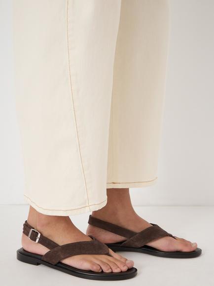 HUSH Zenya Suede Strappy Sandals, Dark Brown - view 2, Dark Brown