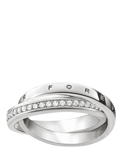 THOMAS SABO Together Forever Ring, Silver, Silver