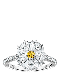 THOMAS SABO Crystal Daisy Cocktail Ring, Silver, Silver