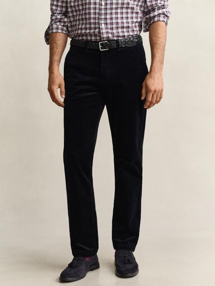 GANT Straight Corduroy Chinos, Evening Blue - view 2, Evening Blue