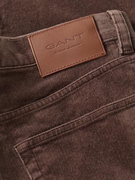 GANT Slim Fit Corduroy Jeans, Black Brown - view 2, Black Brown