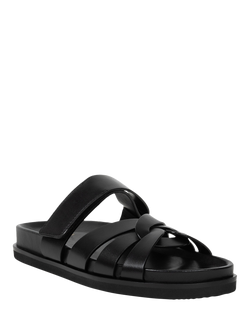 Bobbies Atlas Leather Footbed Sandals, Passion Black - view 2, Passion Black