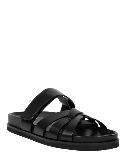 Bobbies Atlas Leather Footbed Sandals, Passion Black - view 2, Passion Black