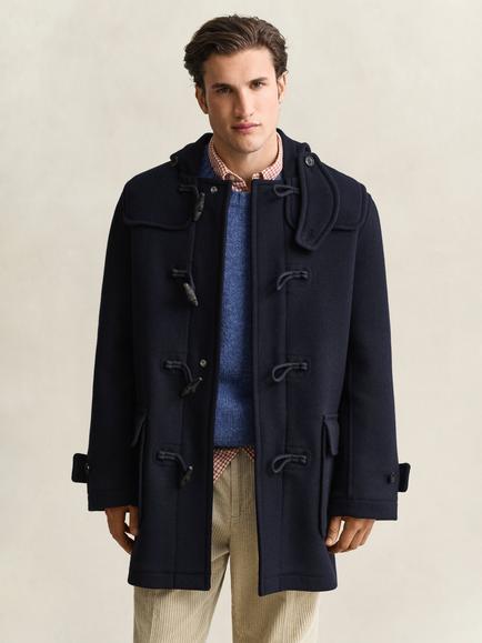 GANT Wool Blend Duffle Coat, Evening Blue, Evening Blue