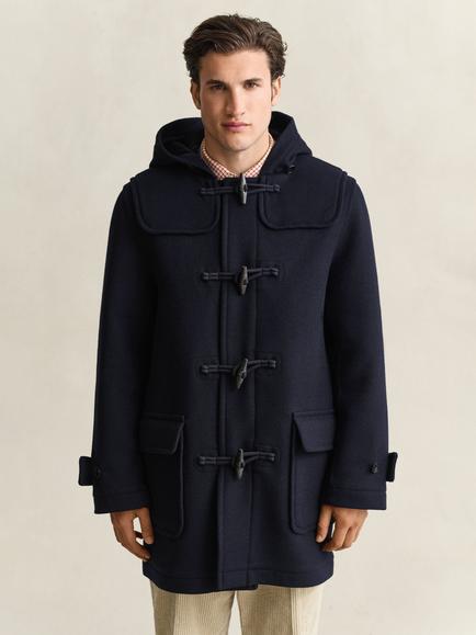 GANT Wool Blend Duffle Coat, Evening Blue - view 2, Evening Blue