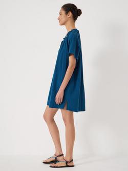 HUSH Tie Side Beach Mini Dress, Mid Blue - view 2, Mid Blue